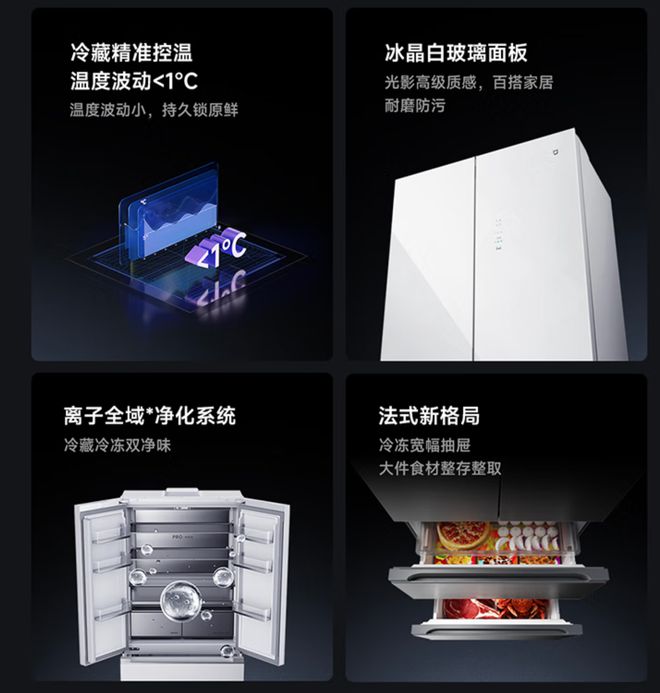 8L大容量搭载HyperOS冷却无霜。z6尊龙网站小米发布米家冰箱Pro50(图5)